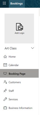 Office 365 Bookings page adding