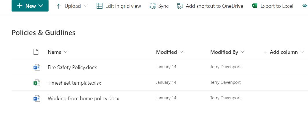 SHarepoint Document Library