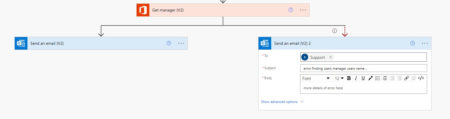 Parallel Branching of errors within power automate flow 