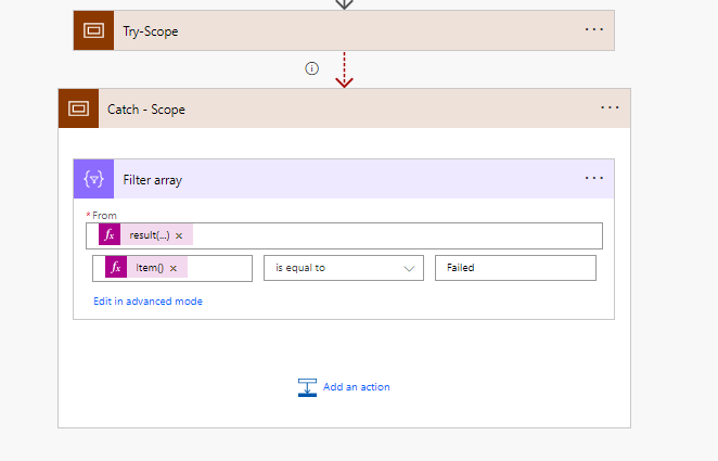 Catch all the failures from Scope and filter out only the failures