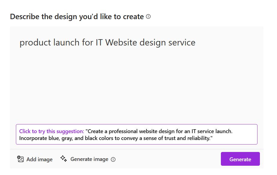 product launch for IT Website design service