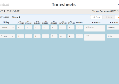 Power Apps App for Tracking Time Sheets